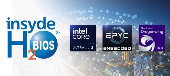 InsydeH2O UEFI BIOS supporting embedded and edge platforms on Intel, AMD and Qualcomm processors
